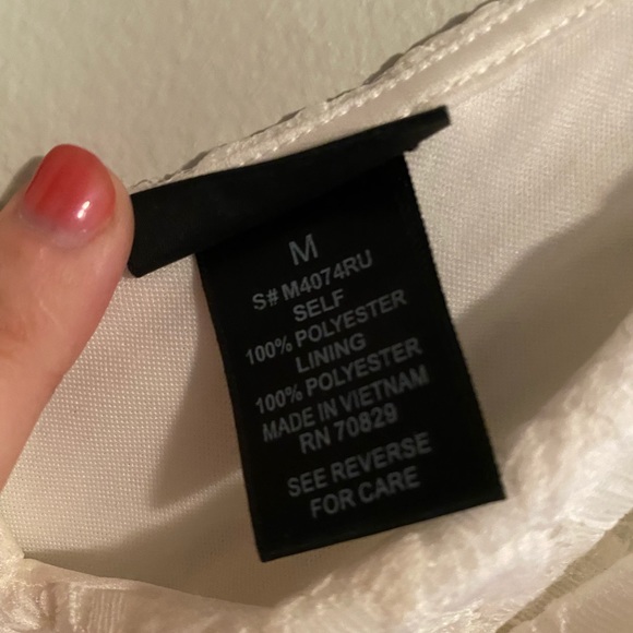 White Lace Dress with side slits - Picture 2 of 2